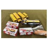 School Bus and Coca Cola Trucks