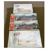 4 HO Scale Buildings