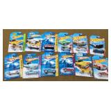 12 Hot wheels New on Cards