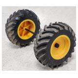 ERTL 1/16th Industrial Yellow Wheel & Tire Set