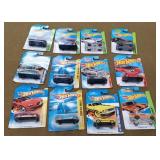 12 Hot wheels New on Cards