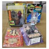 4 Action Figures, New on Cards