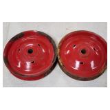 Pair of IH Red Pedal Tractor Front Disc Rims