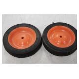 7x1.50 Pedal Tractor Front Tires, Orange Rims