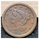 1855 Half Cent VF