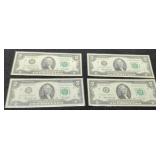(4) 1976 $2 FR Notes Unc/Consecutive #