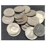 (20) Kennedy Half Dollars 1971 Up
