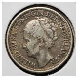 1944-D Curacao Silver 1/4 Gulden