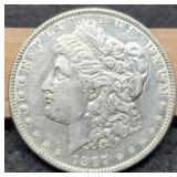 1897 Morgan Dollar AU