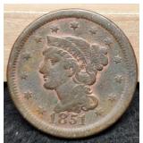 1851 Large Cent
