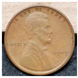 1909 VDB L. Cent VF+ w/ Full Wheat Stalks