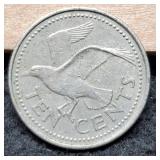 1989 Barbados 10 Cents