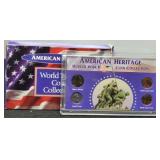 Display w/ 4 Coins: WW2 Coin Collection