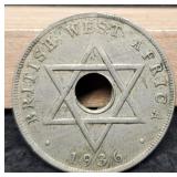 1936 British West Africa Large Penny