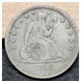 1856 Liberty Seated Quarter XF Complete