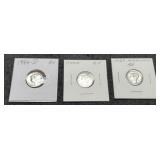 (3) XF Mercury Dimes: 1939, 2-1944-D