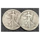 (2) W. Liberty Half Dollars: 1918, 1920