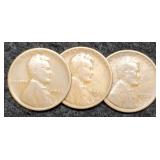 (3) 1928 P, D,S L. Cents