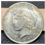 1927-S Peace Dollar Unc.