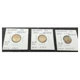 (3) Panama 1/10 Balboa Silver 90%/.0723 ASW