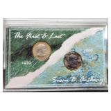 Display Of 2 S.B. Anthony Dollars: First & Last