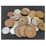 Lot Of 36 Foreign Coins, Some Up To 100 Years Old