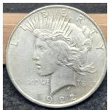 1922 Peace Dollar Unc.