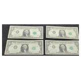 (4) 1963B $1 "Barr" FR Notes