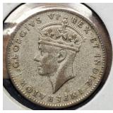 1942 British E. Africa Silver Half Dollar
