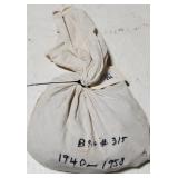 Bag Of 5,000 Wheat Cents 1940-1958