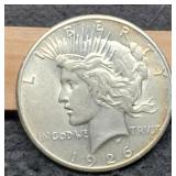 1926 Peace Dollar AU