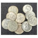 (11) 40% Silver Kennedy Half Dollars
