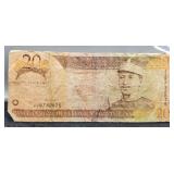 2003 Dominican Republic 20 Veinte Pesos Banknote