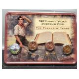 4 Coin Display 2009 Lincoln Cent "Formative Years"