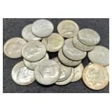 (20) 40% Silver Kennedy Half Dollars