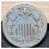 1868 Shield Nickel AG