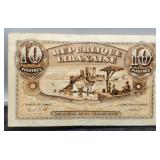 1942 Libanaise 10 Piastres Banknote
