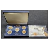 (2) 5 Coin Gold Plated Quarter Sets: 2001, 2006