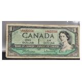 1954 Canada $1 Banknote