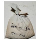 Bag Of 5,000 Wheat Cents 1940-1958