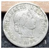 1894 Swiss 5 Rappen