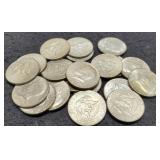 (20) 40% Silver Kennedy Half Dollars