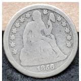1856 Liberty Seated Dime
