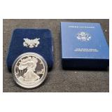 2002-W Proof Silver Eagle w/ Case & COA