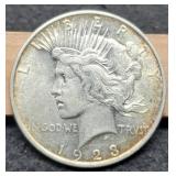 1923-D Peace Dollar AU