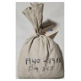 Bag Of 5,000 Wheat Cents 1940-1958