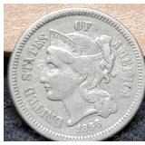 1866 Three Cent