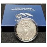 2009 Unc. Silver Dollar Louis Braille w/