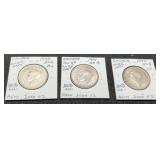 (3) Canada Silver Half Dollar 80%/.30 ASW