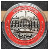 3" D. Trump/Whitehouse Metal Round